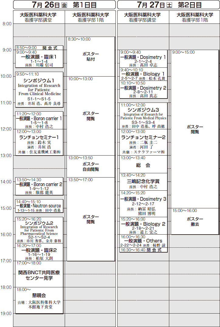 タイムテーブル